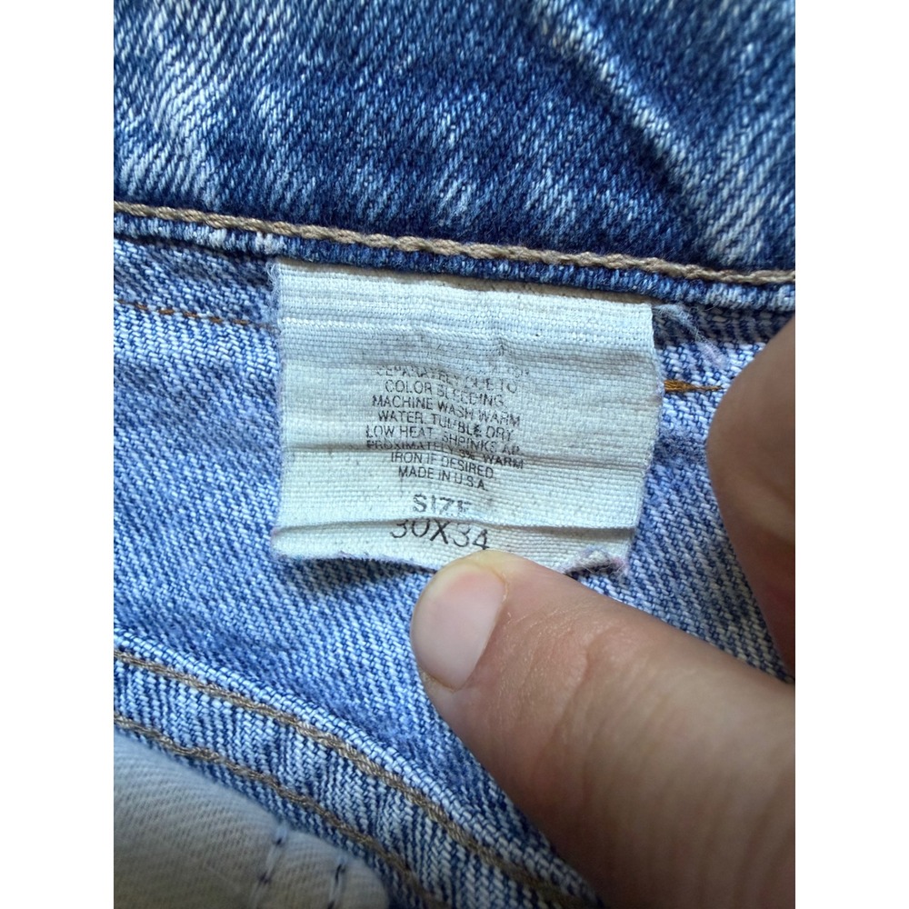 Vintage Formula 1 Acid Wash Jeans Mens 30x34 Made in USA Straight Leg Blue Denim - Picture 2 of 8